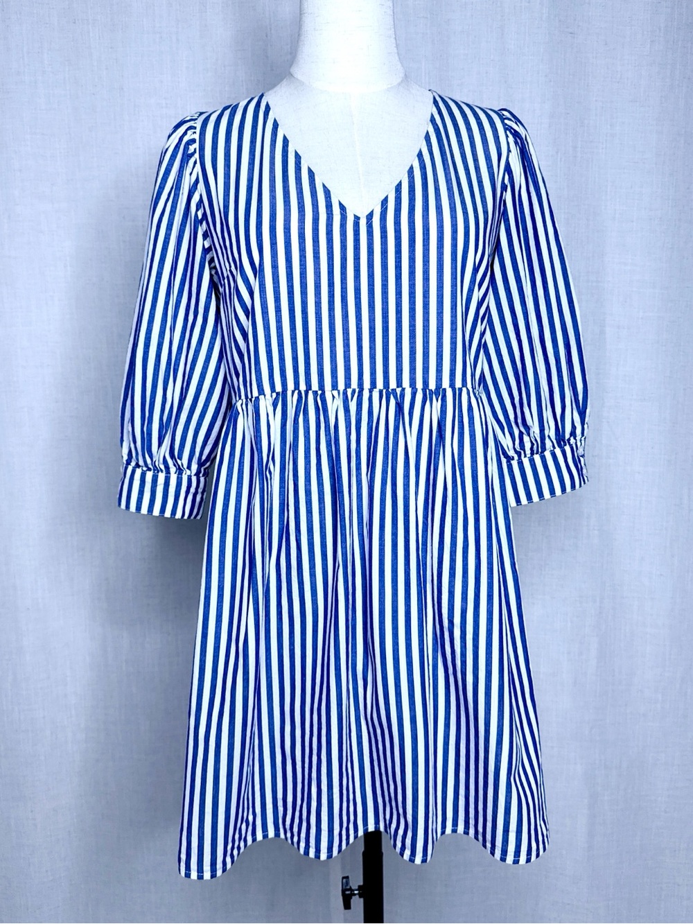 Pomander Place Tuckernuck Lizzie Dress Blue White Stripe Size Small